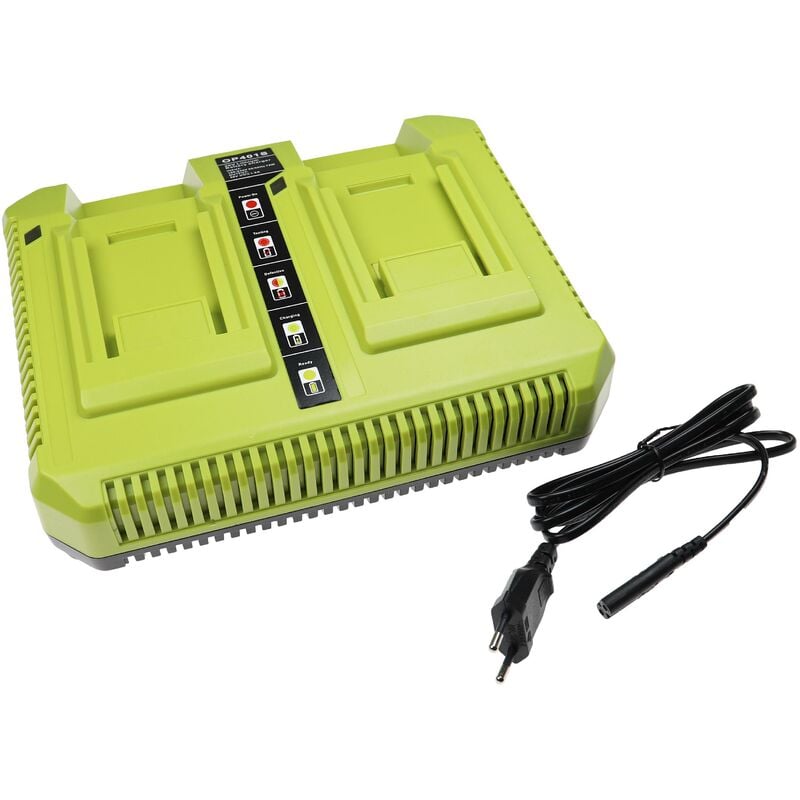 Vhbw - Chargeur double compatible avec Ryobi OP40301, OP4040, OP40401, OP4040A, OP4050, OP40501 batteries Li-ion d'outils / de tondeuse