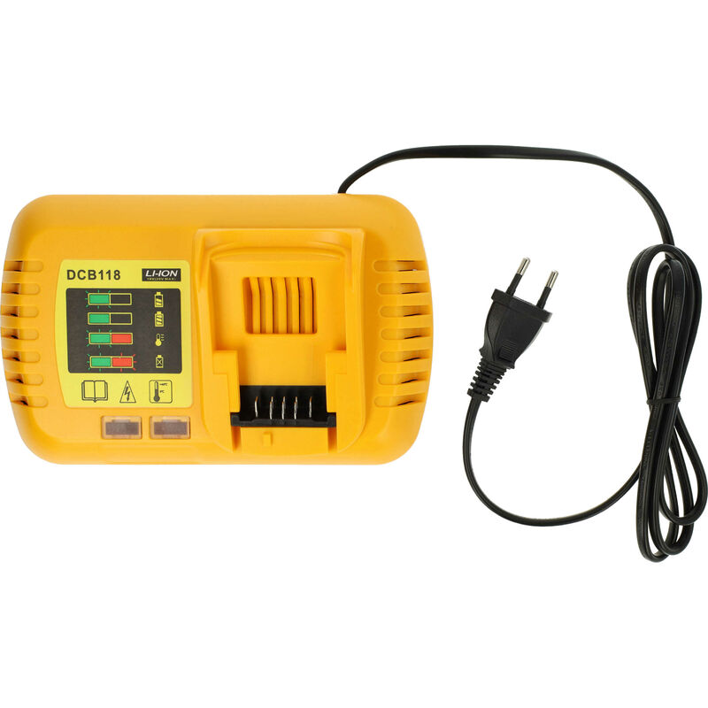 Vhbw - Chargeur rapide compatible avec Dewalt DCB180, DCB181, DCB182, DCB125, DCB127, DCB181-XJ, DCB182-XE, DCB183 batteries d'outils
