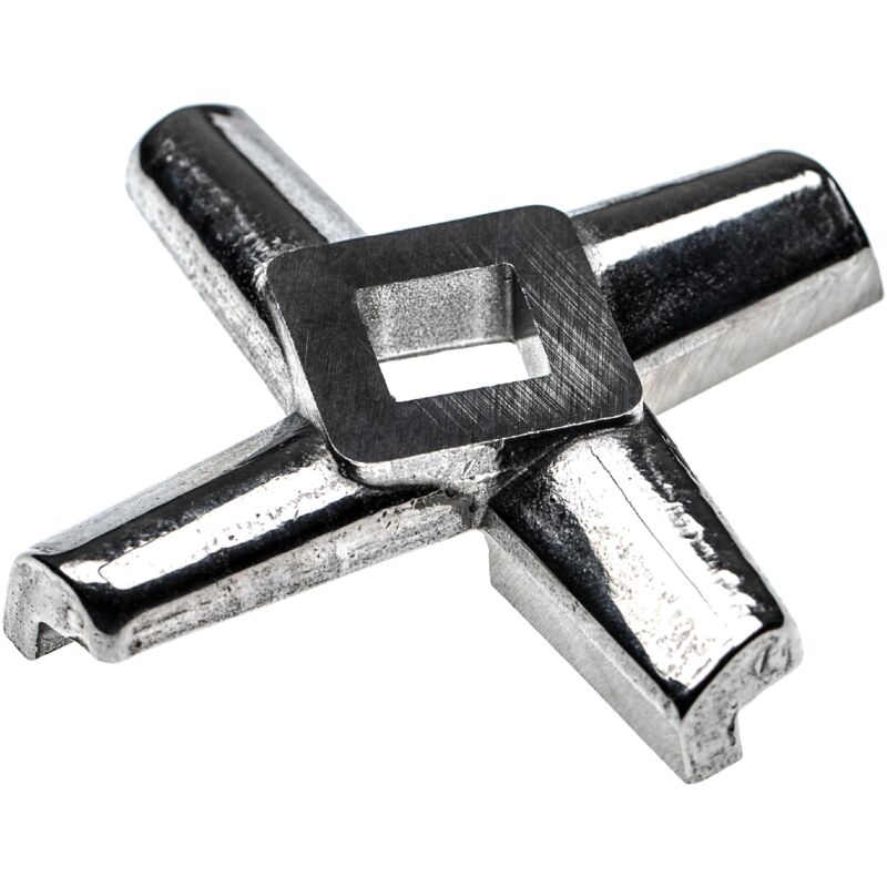 Image of Coltello a croce modello 32, foro centrale quadrato 15,1 x 15,1mm, in acciaio inossidabile compatibile con ade, Caso, Fama, kbs, tritacarne - Vhbw