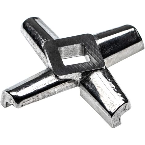 vhbw coltello a croce modello 32, foro centrale quadrato 15,1 x 15,1mm, in acciaio inossidabile compatibile con ADE, Caso, Fama, KBS, tritacarne