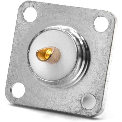 vhbw Connecteur UHF (femelle) pour montage de câble - Coupleur coaxial avec contacts plaqués or, 2,7 cm