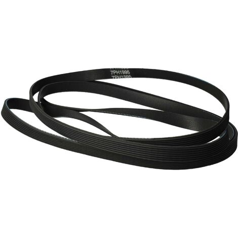 vhbw Correa trapezoidal compatible con Bosch WTW862xxx, WTW863xxx, WTW865xxx, WTW875xxx, WTW877xxx, WTY877xxx secadora - 199,5 cm negro