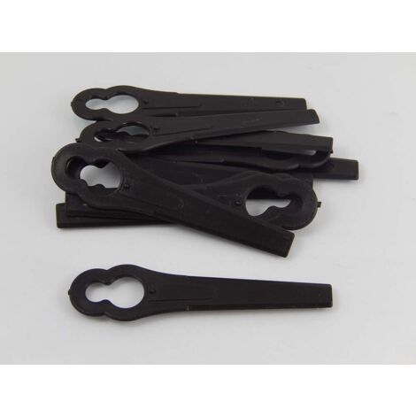 vhbw Cuchillas de plástico compatible con Einhell BG-CT 18 Li, GE-CT 18 Li, RG-CT 18/1 Li cortacésped (20 piezas, negro) Recambios cuchilla