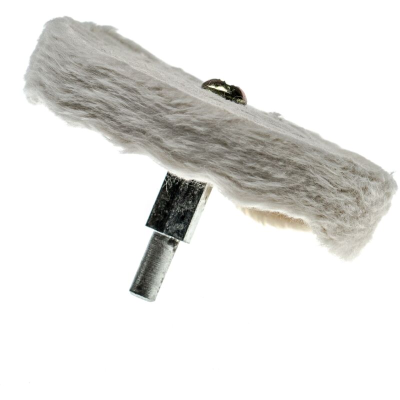 

Disco con mandril para taladros inalámbricos comunes - almohadillas de repuesto con diámetro de 7,6 cm (3 pulgadas), color crema, algodón - Vhbw