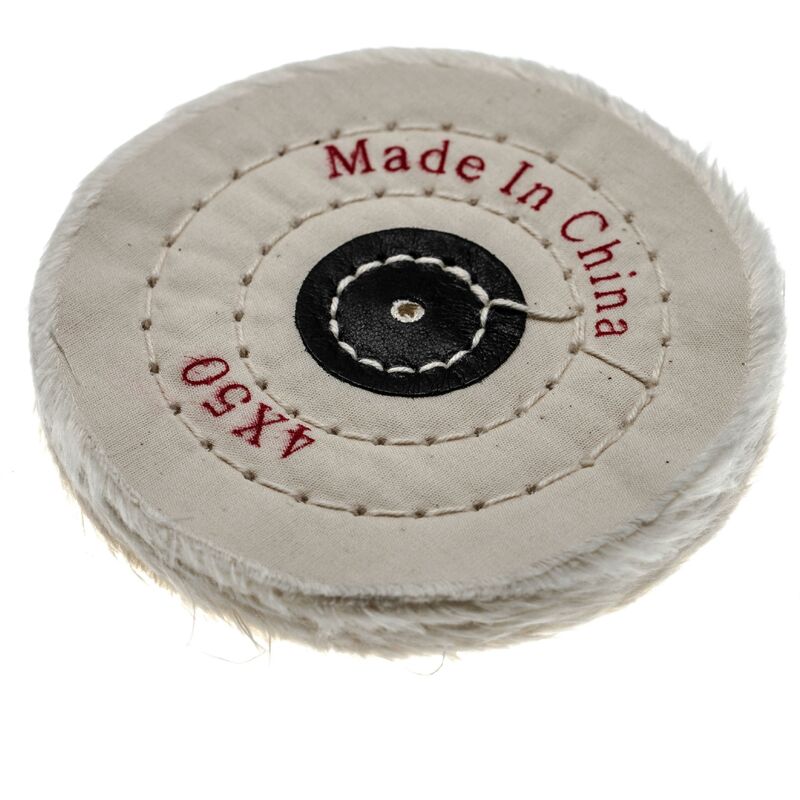 

Disco para todas las amoladoras angulares comunes, taladros - almohadillas de repuesto con diámetro de 10 cm, color crema, algodón - Vhbw