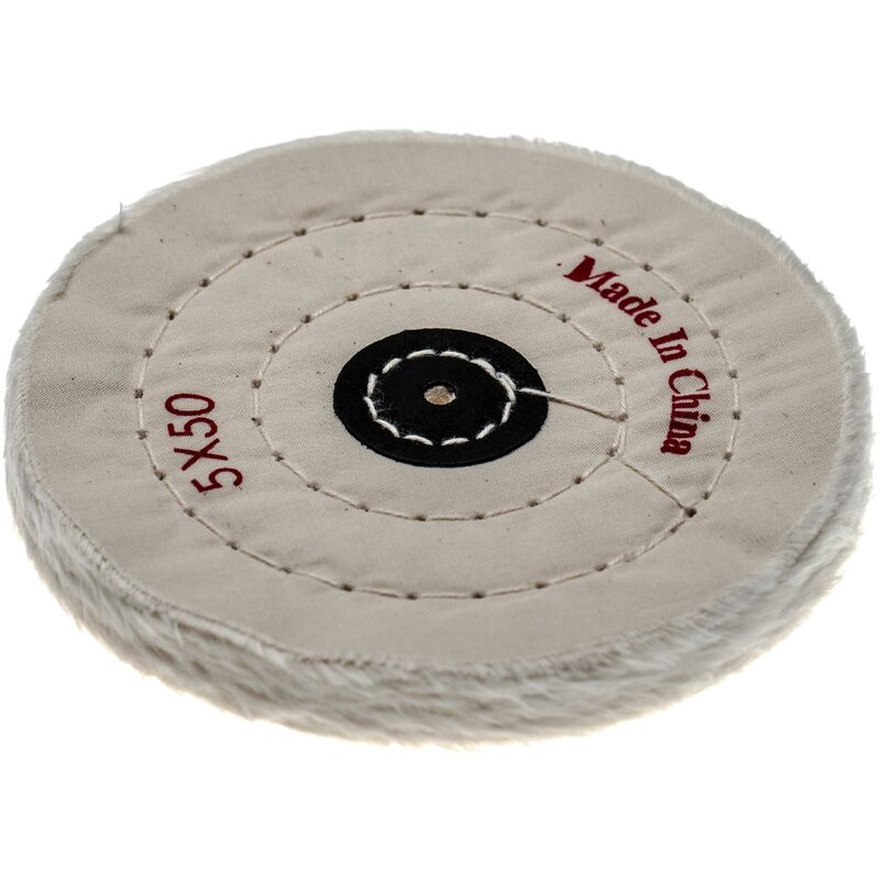 

Disco para todas las amoladoras angulares comunes, taladros - almohadillas de repuesto con diámetro de 12,5 cm, color crema, algodón - Vhbw