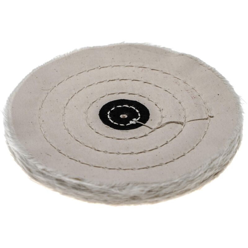 

Disco para todas las amoladoras angulares comunes, taladros - almohadillas de repuesto con diámetro de 15,5 cm, color crema, algodón - Vhbw
