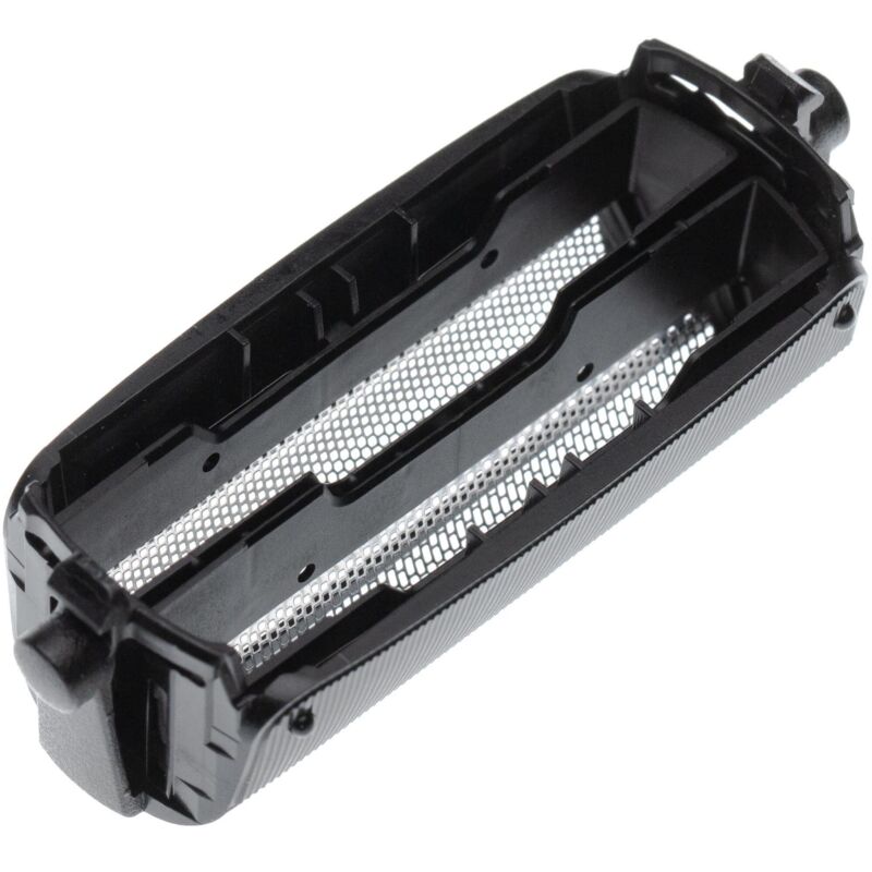 vhbw doppia lamina di rasatura di ricambio compatibile con Panasonic ES727, ES805, ES-RW30 rasoio elettrico - con supporto, nero / argentato