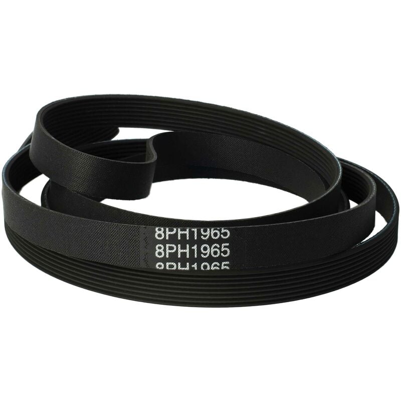 Drive Belt compatible with Bosch wte 863, 861, 843, 841 Tumble Dryer - 196.5 cm, Black - Vhbw