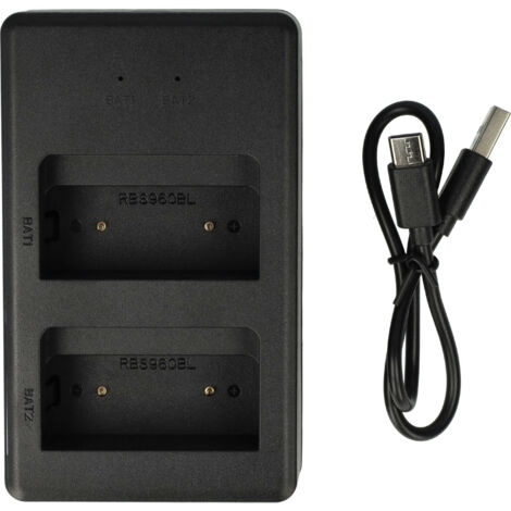 vhbw Dual-Ladegerät kompatibel mit Palfinger RC590, RSC7220, RC-400, RC960 Funkgerät-Akkus - Ladestation + USB-C Kabel, 7,2 V, 0,6 A