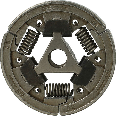 vhbw Embrayage centrifuge compatible avec Stihl MS440, MS441, MS460 scie électrique - fer / acier 65Mn, 7,4 cm de diamètre, 1,6 cm d'épaisseur, 175 g