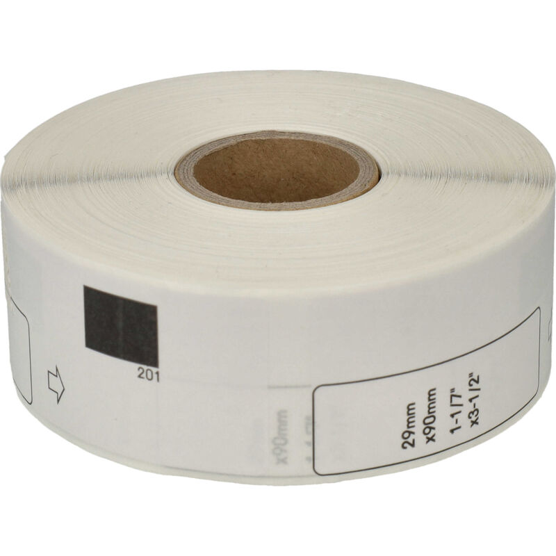 Vhbw - Etiketten-Rolle 29mm x 90mm kompatibel mit Brother pt QL-1110NWB, QL-500, QL-500A, QL500BS, QL500BW Etiketten-Drucker - Standard