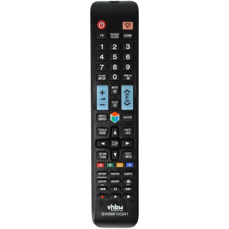 Vhbw Fernbedienung Kompatibel Mit Samsung Ue40es7080, Ue40es7090, Ue40es7500, Ue40es7507, Ue40es7000, Ue40es7005, Ue40es8000 - Ersatzfernbedienung