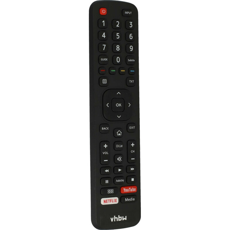 vhbw Fernbedienung kompatibel mit Hisense H58A6120, H65A6100, H65A6120, H65AE6000, H65AE6030 Fernseher, TV - Ersatzfernbedienung