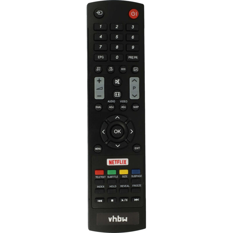 vhbw Fernbedienung kompatibel mit Sharp LC-42LD265E, LC-42LE40E, LC-46LD264E, LC-46LD265E, lC-42LD266K Fernseher, TV - Ersatzfernbedienung