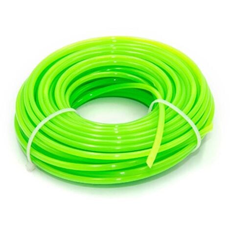 vhbw Fil de coupe universel pour tondeuse, débroussailleuse, coupe-bordure - Fil de rechange, vert, 3 mm x 15 m, rond