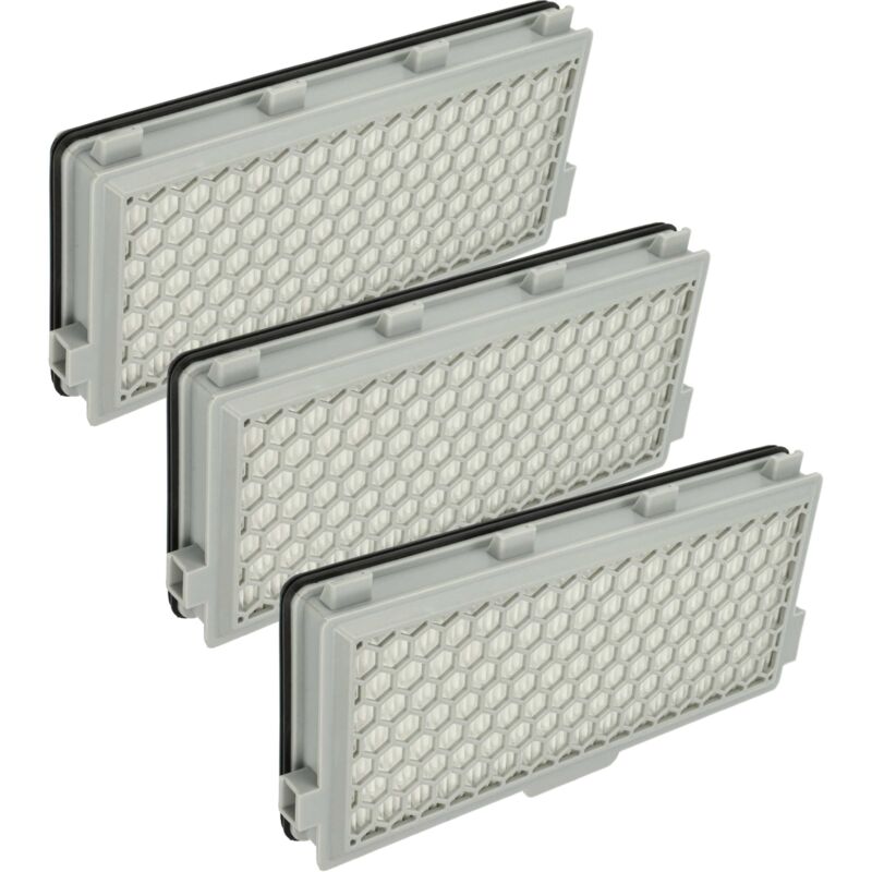 3x Filter compatible with Miele Blue Star, Cat & Dog 5000, Capri, Blue Moon, bolero Vacuum Cleaner - hepa exhaust filter H13 - Vhbw