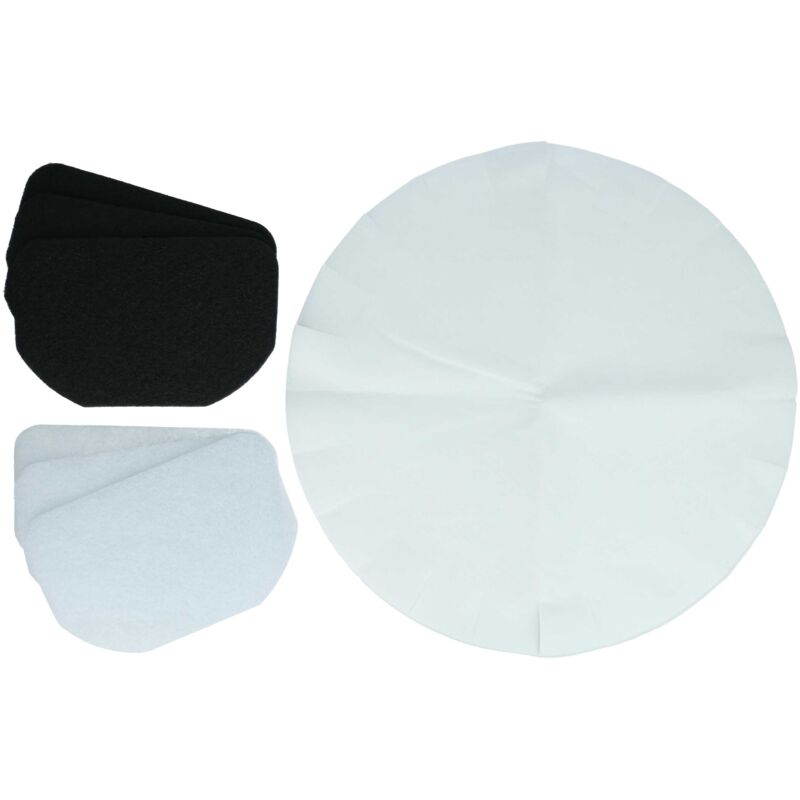 Vhbw - 3x activated carbon filter, 3x grease filter, 6x paper air filter compatible with DeLonghi F17233, F17231 Deep Fryer - 12 Part Filter Set