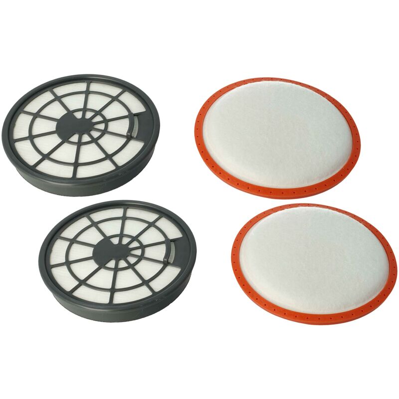 Filter Set compatible with Dirt Devil DD2620, DD2620-0, DD2620-1, DD2620-2, DD2620-3 Vacuum Cleaner - 4x Filter - Vhbw