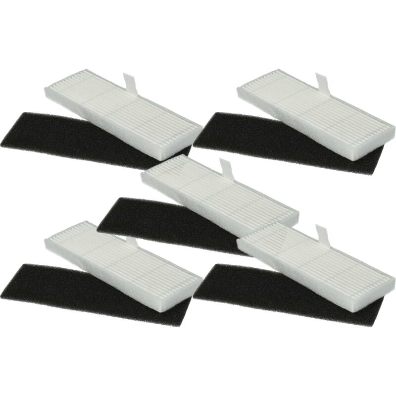 Vhbw - Filter Set compatible with Proscenic M7 Pro Vacuum Cleaner Robot - 10x Spare Filters (fine dust filter, foam filter)