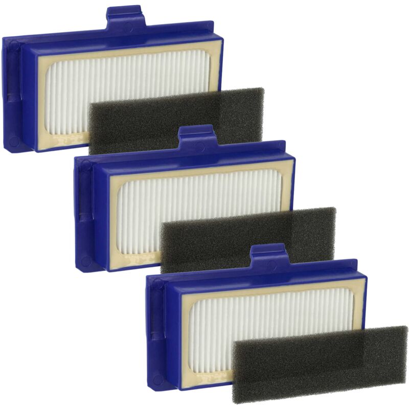 Vhbw - Filter Set compatible with Rowenta Smart Force Extreme Vacuum Cleaner Robot - 6x Spare Filters (hepa filter, foam filter)