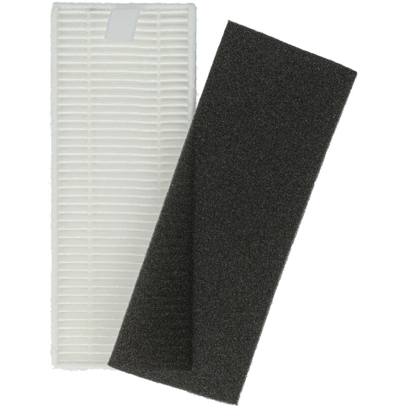 Vhbw - Filter Set compatible with Rowenta X-plorer 20 Series Aqua RR6875WH, RR6871WH Vacuum Cleaner Robot - 2x Spare Filters (filter, foam filter)