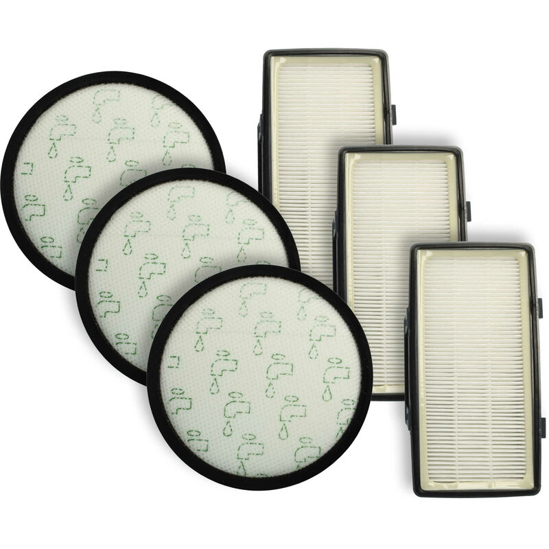 Filter Set compatible with Rowenta X-Trem Power Cyclonic RO6921EA, RO6931EA Vacuum Cleaner - 6x Filter - Vhbw