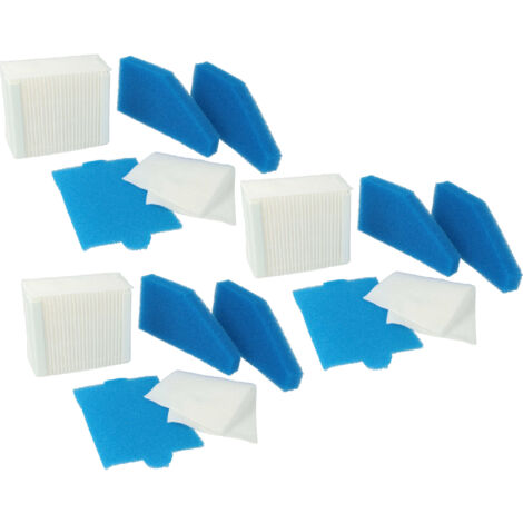 vhbw Filter Set compatible with Thomas Aqua+ Multi Clean X8 Parquet, Perfect Air Animal Pure, Aqua+ Pet & Family Vacuum Cleaner - 15x Filter