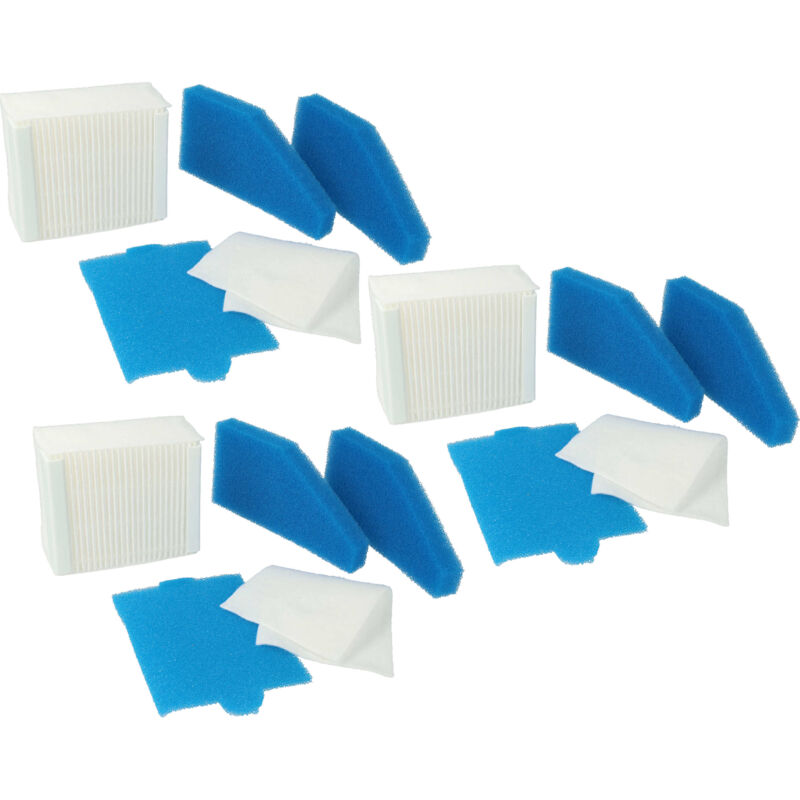 Filter Set compatible with Thomas Cat & Dog xt, Twin xt, Vestfalia xt, Lorelea xt, Mistral xs Vacuum Cleaner - 15x Filter - Vhbw