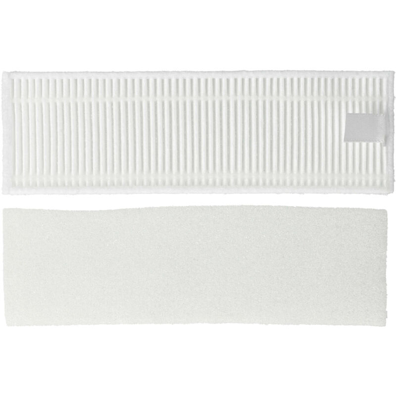 Vhbw - Filter Set compatible with Xiaomi Mijia G1 Vacuum Cleaner Robot - 2x Spare Filters (hepa filter, sponge filter)