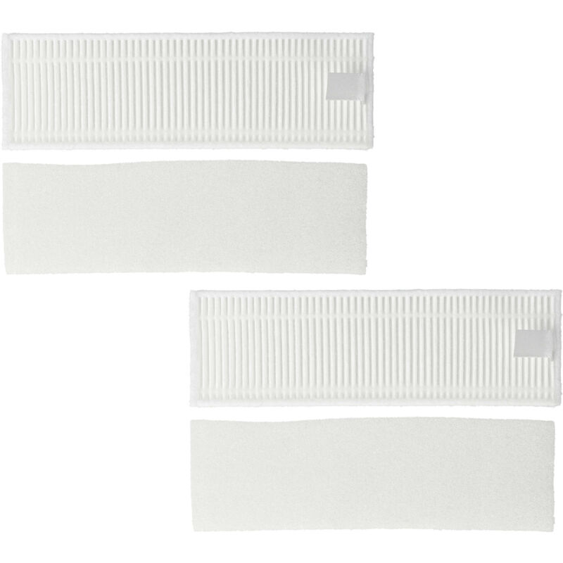 Vhbw - Filter Set compatible with Xiaomi Mijia G1 Vacuum Cleaner Robot - 4x Spare Filters (hepa filter, sponge filter)
