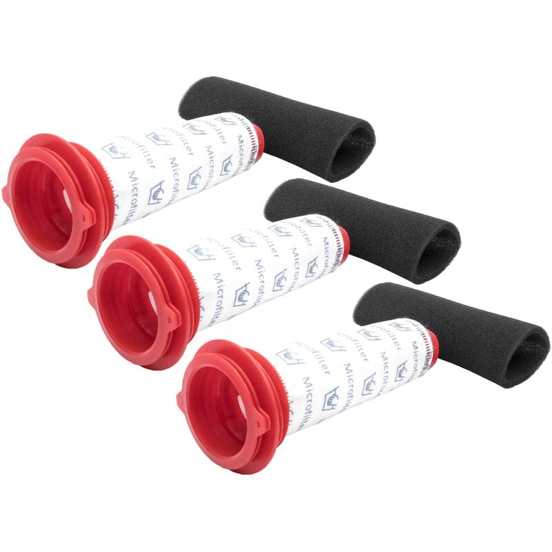 Filter-Set kompatibel mit Bosch Athlet BCH6zooo/02, BCH85N Staubsauger - 6x Filter (Schaumstoff-Filter, Mikrofilter) - Vhbw