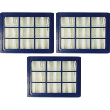 vhbw Filterset 3x Staubsaugerfilter kompatibel mit Nilfisk VP300 HEPA, VP300 eco, VP300 EU1, VP300 EU2 Staubsauger - HEPA Filter Allergiefilter