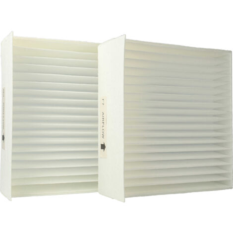 vhbw Filterset kompatibel mit Zehnder Climos 200 Lüftungsgerät - Luftfilter M5 / F7 (2 Stück), 17 x 17 x 4,5 cm, Weiß