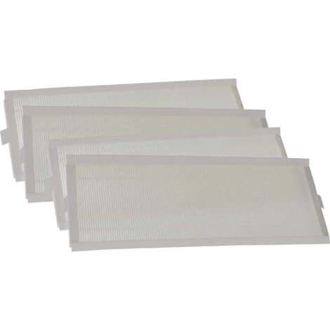 vhbw Filterset kompatibel mit Zehnder ComfoAir Q600, Q600 ST Lüftungsgerät - Luftfilter G4 / F7 (4 Stück), 50 x 16 x 4 cm, Weiß