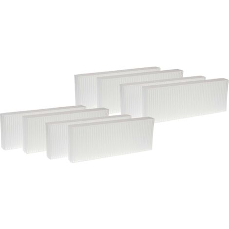 vhbw Filterset kompatibel mit Zehnder Paul Novus 300, 450 Lüftungsgerät - Luftfilter G4 / F7 (8 Stück), 48 x 18 x 10 cm, Weiß