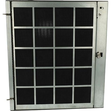 vhbw Filtre à charbon actif remplacement pour Miele DKF 12-1, DKF-12R, 10271450 pour hotte aspirante - 25,6 x 23 x 2,2 cm, régénérant