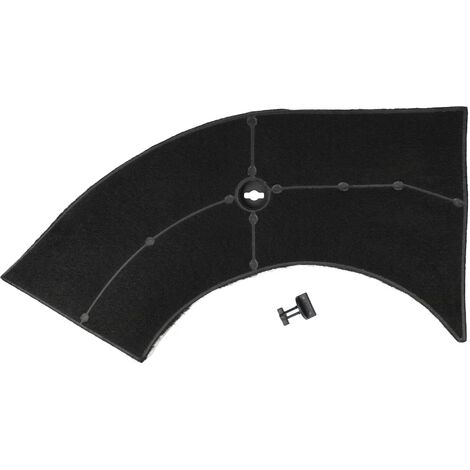 vhbw Filtre à charbon actif remplacement pour Whirlpool 50274567002, 50278870006, 484000008582 pour hotte aspirante - 28 x 13,3/9,5 x 2,6 cm