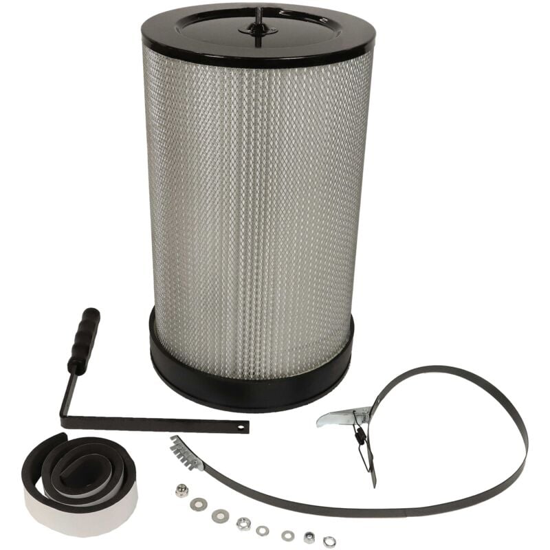 Filtre à particules fines compatible avec bamato AB-550 centrale d'aspiration - particules fines avec brosses de nettoyage - Vhbw