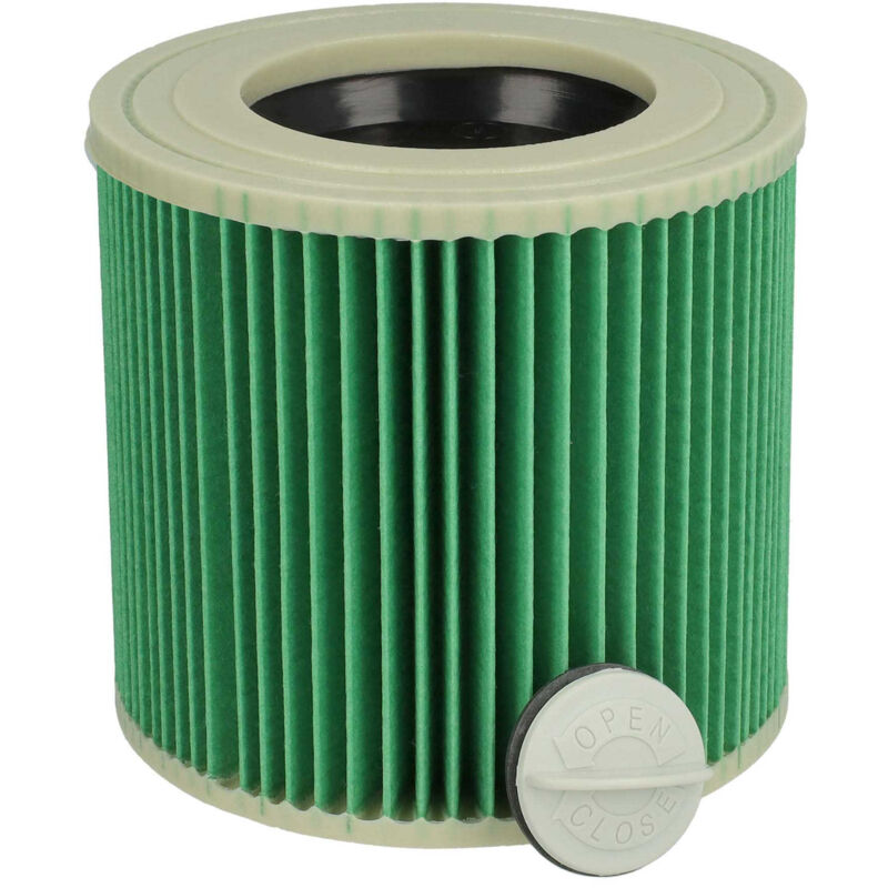 Vhbw - Filtre à cartouche compatible avec Kärcher nt 27/1 me Professional, nt 38/1 CLassic aspirateur à sec ou humide - Filtre plissé, vert