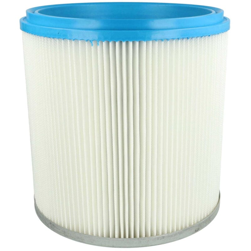 Filtre plissé compatible avec Bosch gas 14-20 rfb, gas 12-50 rf aspirateur - blanc / argenté / bleu - Vhbw