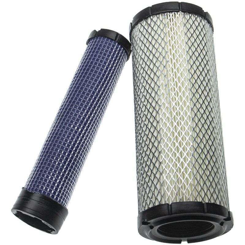 Lot de filtres compatible avec Bobcat série Fastcat, Predator pro, S70, ZT120, ZT223 engin de chantier 1x filtre interne, 1x filtre extérieur - Vhbw