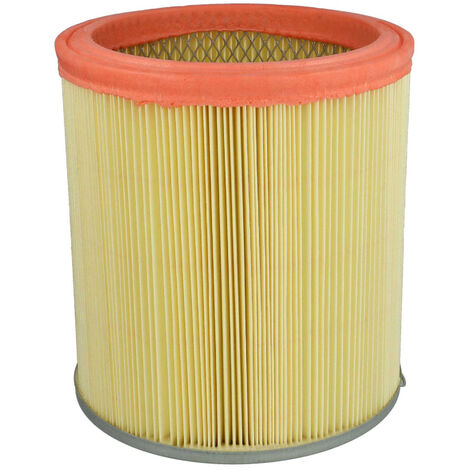 Vhbw – Filtre plissé pour aspirateur Rowenta RU 520 S DE, RU 520 A, RU 521, RU 521AT – Nettoyable – Diamètre 150 mm – Orange / Jaune