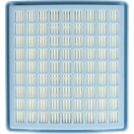 vhbw Filtro compatible con Miele S168 Hepa 1000, S168 Hygienic Power 1600, S168 Medicair Mini aspiradora - filtro de escape HEPA blanco azul claro