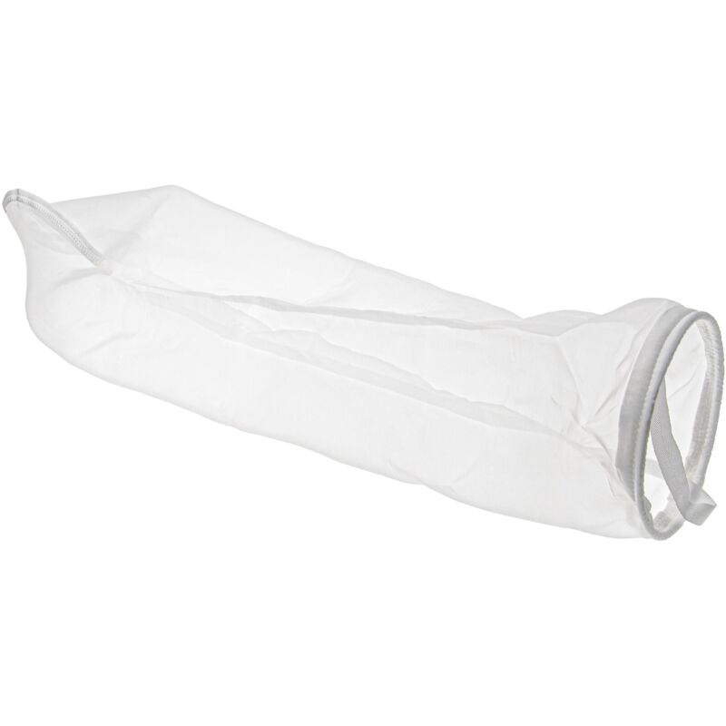 

vhbw Filtro de calcetín universal para acuarios, piscinas, skimmers - Bolsa filtrante, nailon, 18 x 81 cm, 100 micrómetro, blanco