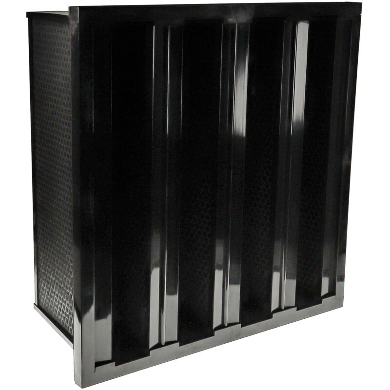 

Filtro de carbón activado en forma de panal para sistemas aire acondicionado y ventilación - Filtro carbón activo, 59,2 x 59,2 x 29,2 cm, negro - Vhbw