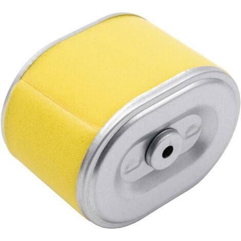 vhbw filtro de repuesto con prefiltro compatible con Honda Horizontal GX140, GX160, GX160 H1 cortacésped - 10 x 7,4 x 6,9 cm, plata/amarillo