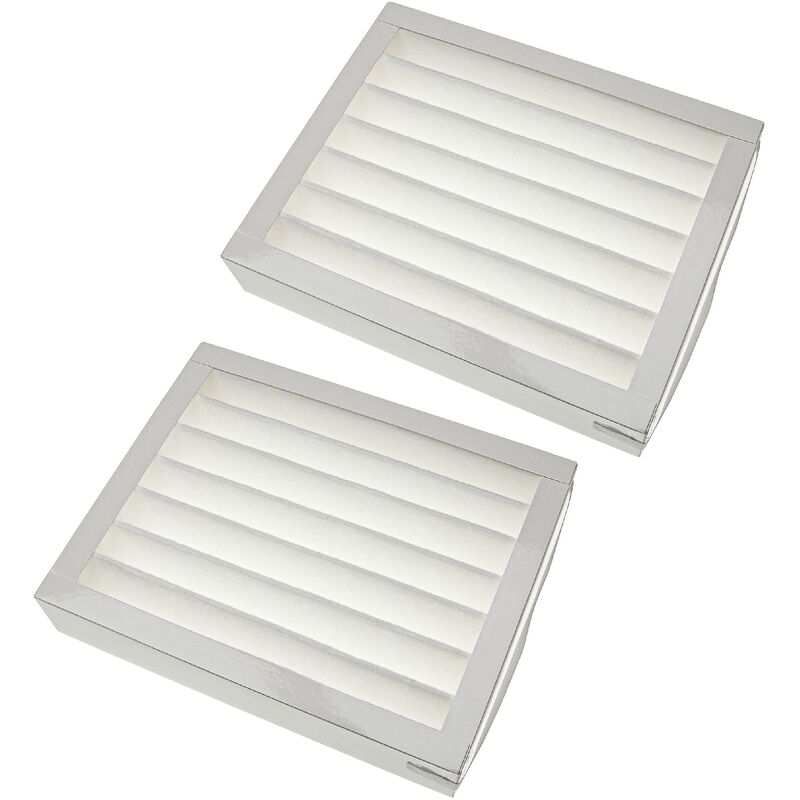 

2x Filtro polen reemplaza Zehnder 524000060 para unidad ventilación - Filtro aire F7, 25 x 20 x 5 cm, blanco - Vhbw