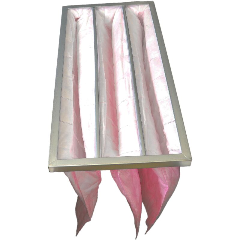 

vhbw Filtros de bolsa para sistemas aire acondicionado y ventilación - Filtro F7, 28,7 x 59,2 x 36 cm, rosa