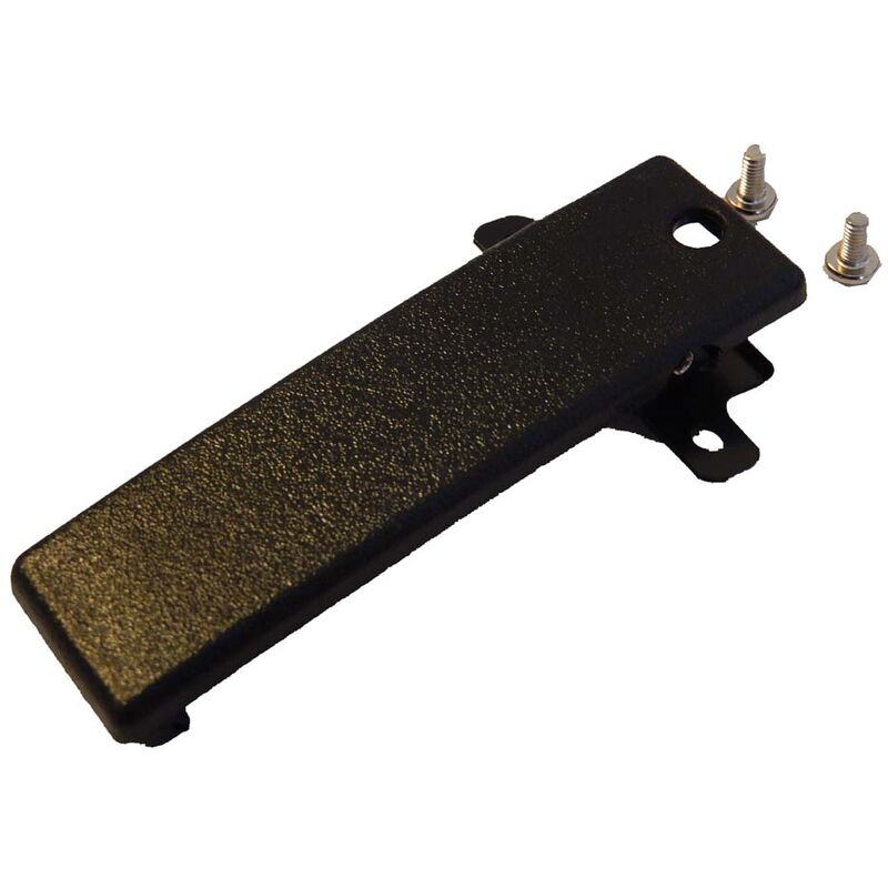 vhbw Clip compatible avec Kenwood TH-22AT, TH-22E, TH-235, TH-235A, TH-235E, TH-25, TH-26, TH-27 appareil radio - Vis, plastique, noir